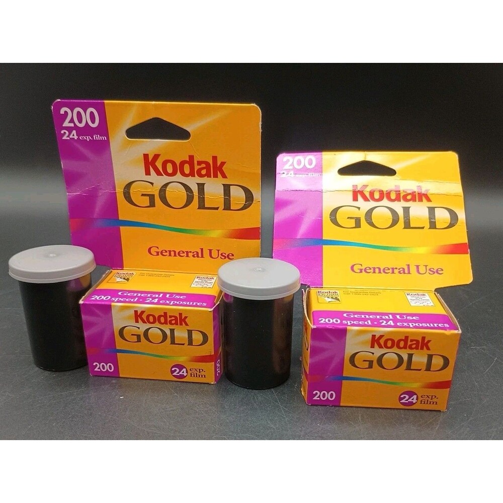 4 Rolls Kodak Gold 35mm 200 Speed 24 Exp Expired 8/2002